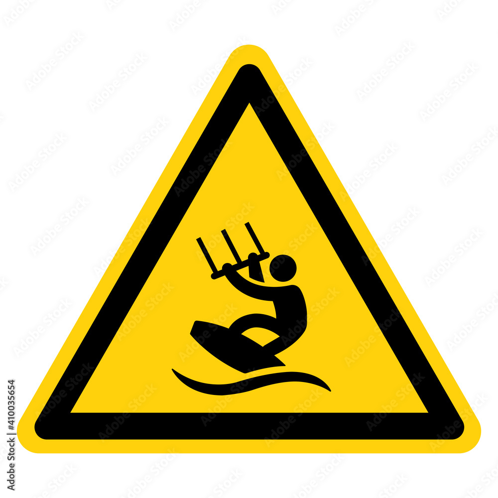 Kite Surf Area Symbol Sign, Vector Illustration, Isolate On White Background Label. EPS10 Kite Surf Area Symbol Sign, Vector Illustration, Isolate On White Background Label. EPS10