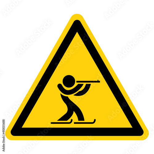 Ski Sports Area Symbol Sign, Vector Illustration, Isolate On White Background Label. EPS10
