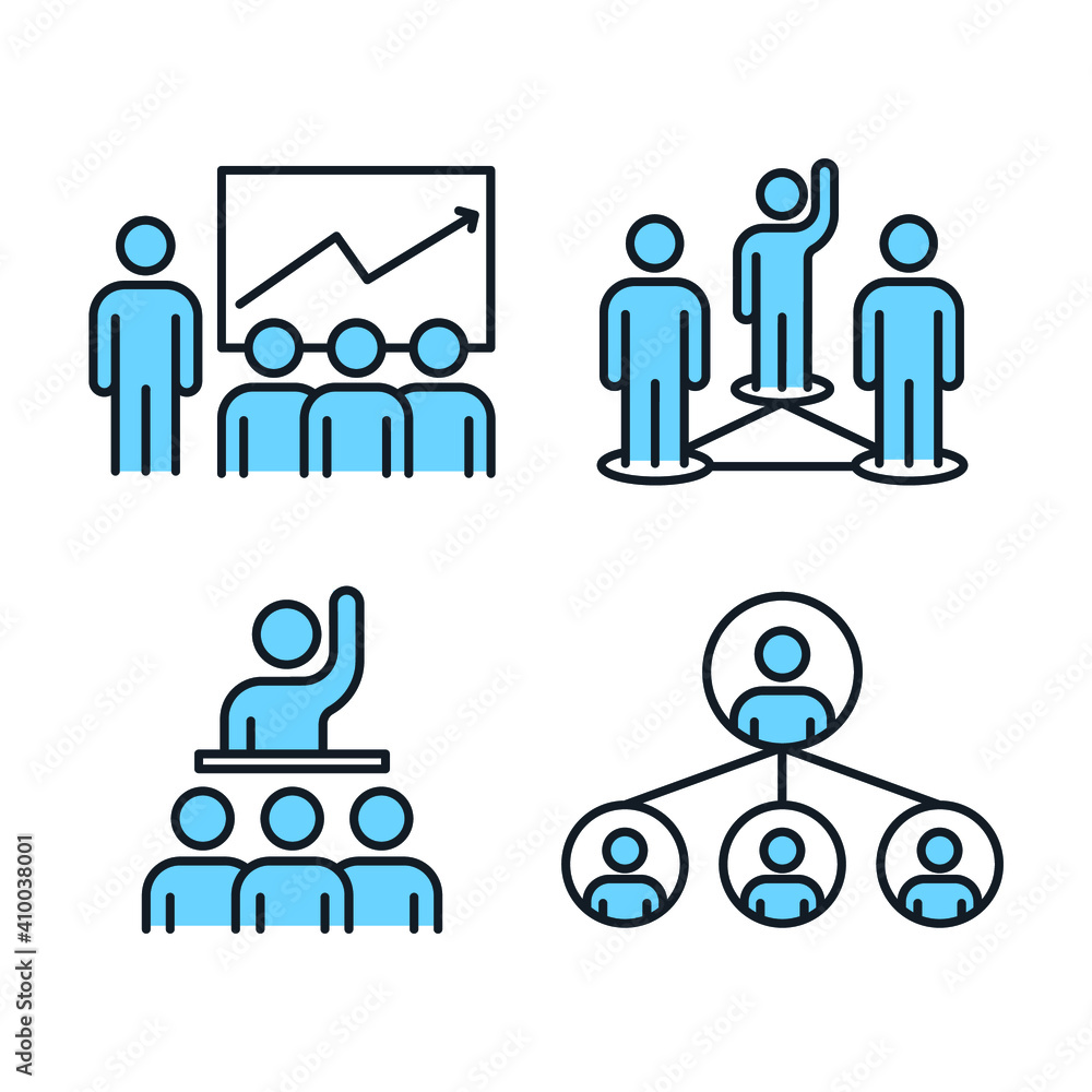 Business teamwork set icon. work group and people pack symbol simple vector illustration Business teamwork set icon. work group and people pack symbol simple vector illustration
