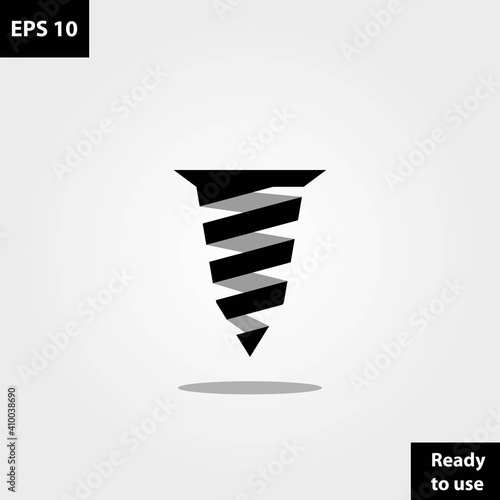 Screw spiral tornado construction logo company, logo vector template design. Ready to use, easy for edit.