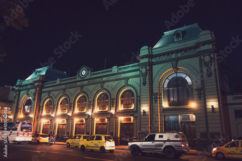 Medellin, Antioquia, Colombia. August 29, 2019. Old building of the Antioquia train station