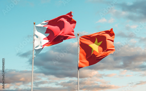 Flags of Vietnam and Bahrain.