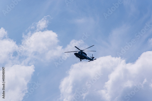 helicopter in flight