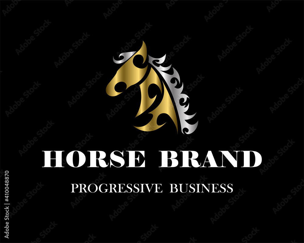 Line art vector logo of horse head. Suitable for use as logo. Line art vector logo of horse head. Suitable for use as logo.