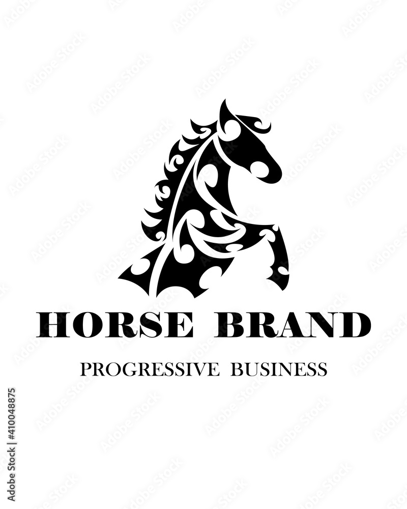 Line art vector logo of horse head. Suitable for use as logo. Line art vector logo of horse head. Suitable for use as logo.