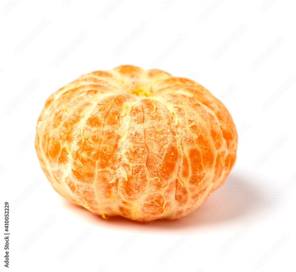 Mandarin or clementine without green leaf isolated on white background. Mandarin or clementine without green leaf isolated on white background.