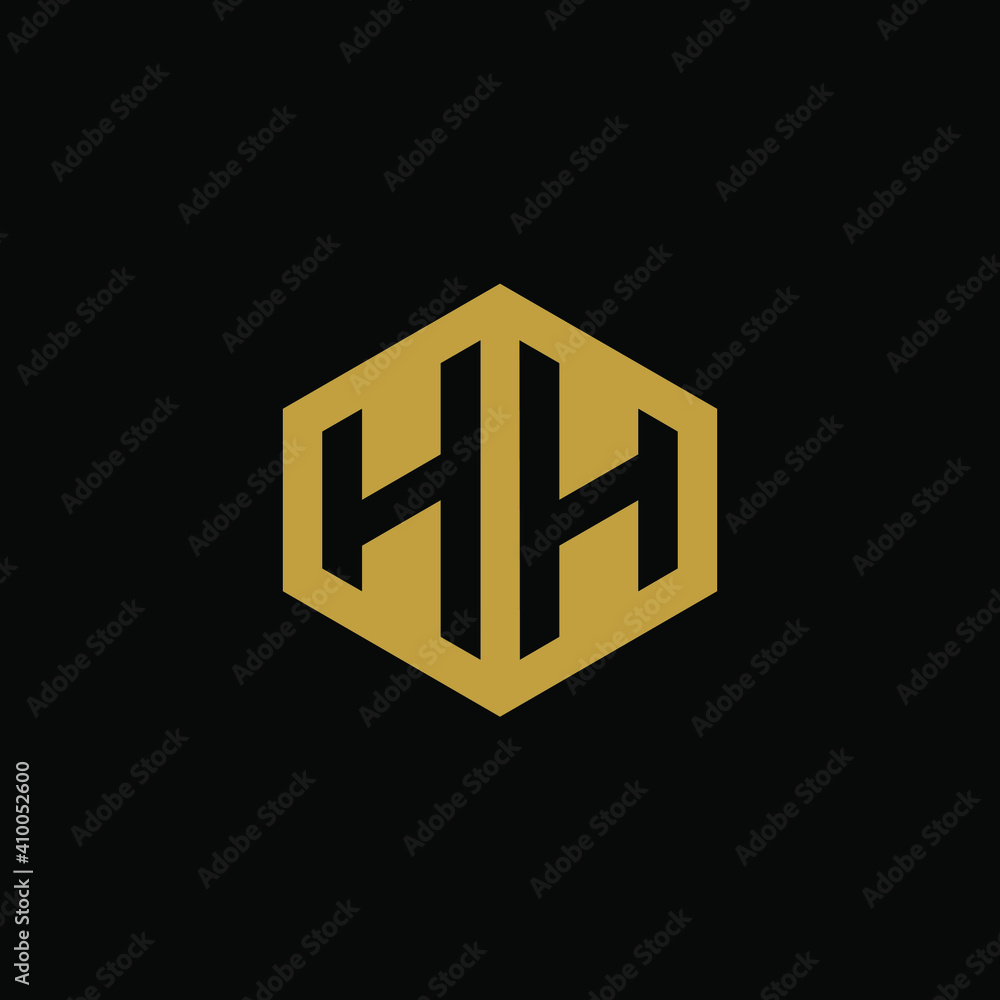 Initial letter HH hexagon logo design vector Initial letter HH hexagon logo design vector