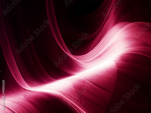 Abstract red and black background. Detailed generative fractal graphics. Technology and science concept.
