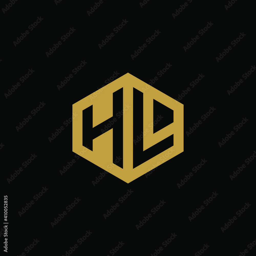 Initial letter HL hexagon logo design vector Initial letter HL hexagon logo design vector