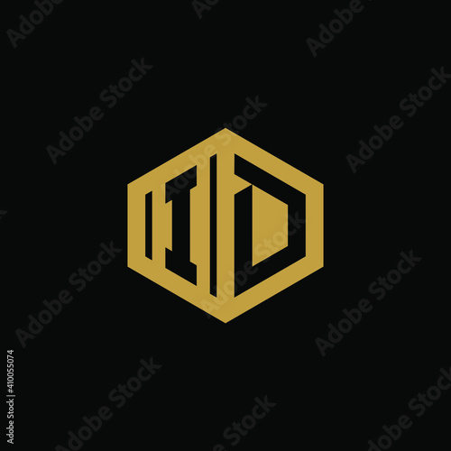 Initial letter ID hexagon logo design vector Free Download Initial letter ID hexagon logo design vector - GFXLoad