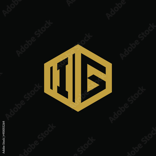 Free Download Initial letter IG hexagon logo design vector - GFXLoad