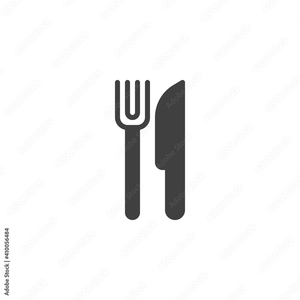 Fork and knife vector icon. filled flat sign for mobile concept and web design. Restaurant glyph icon. Symbol, logo illustration. Vector graphics Fork and knife vector icon. filled flat sign for mobile concept and web design. Restaurant glyph icon. Symbol, logo illustration. Vector graphics