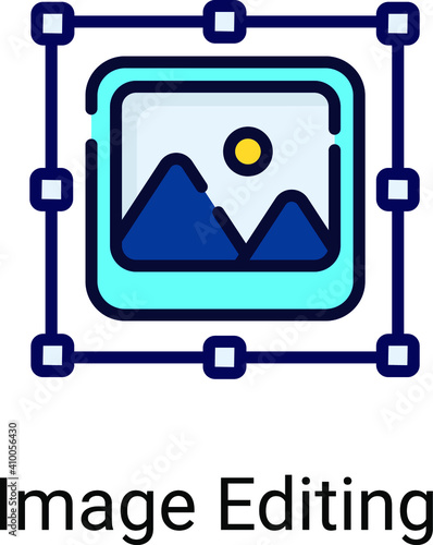 crop image, edit photo vector icon , photography and digital art for web design