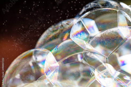 bubbles on black background