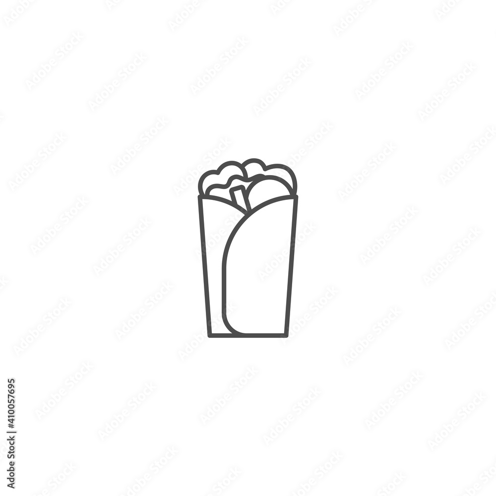 Illustration of Kebab Outline Icon - Fast Food Icon Set Vector Illustration Design. Illustration of Kebab Outline Icon - Fast Food Icon Set Vector Illustration Design.