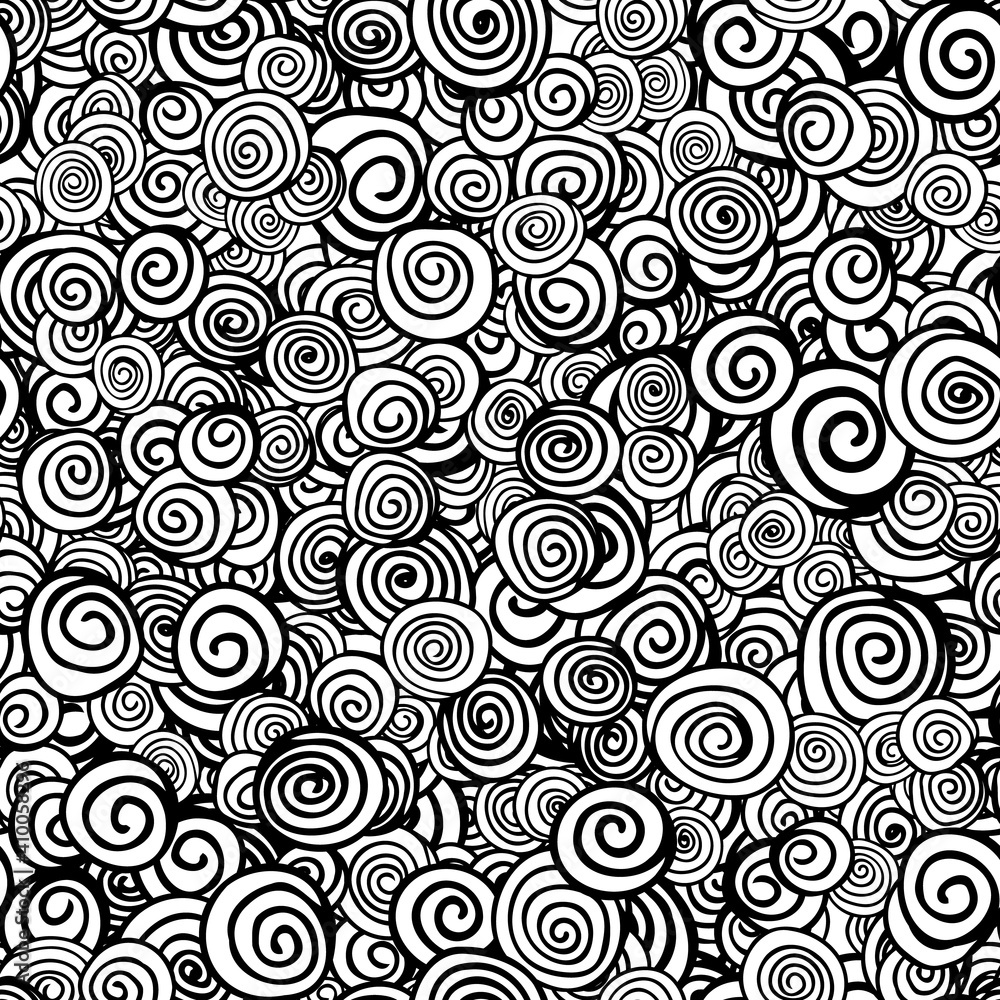Vector seamless pattern with spiral abstract background