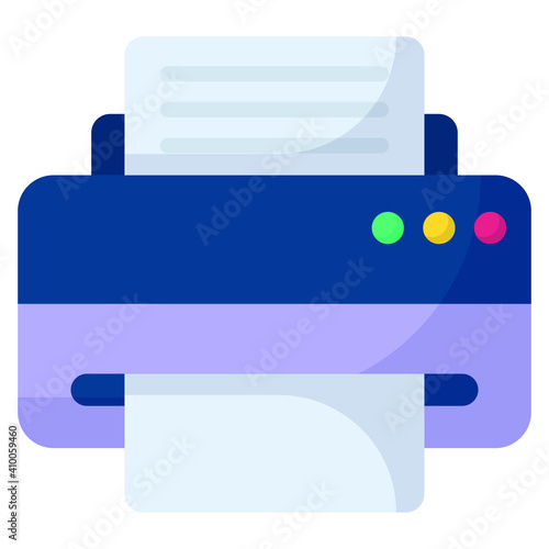 printer flat icon , photography and digital art flat vector design