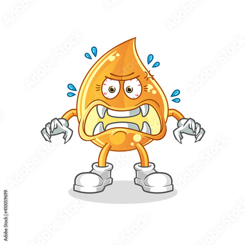 oil drop monster vector. cartoon character