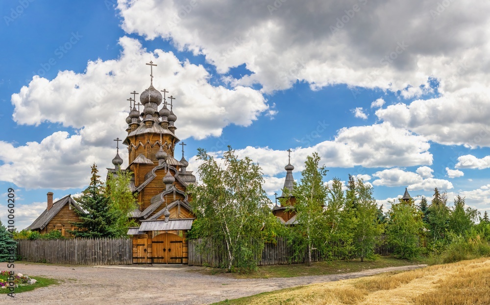 Wooden All Saints skete in Svyatogorsk, Ukraine