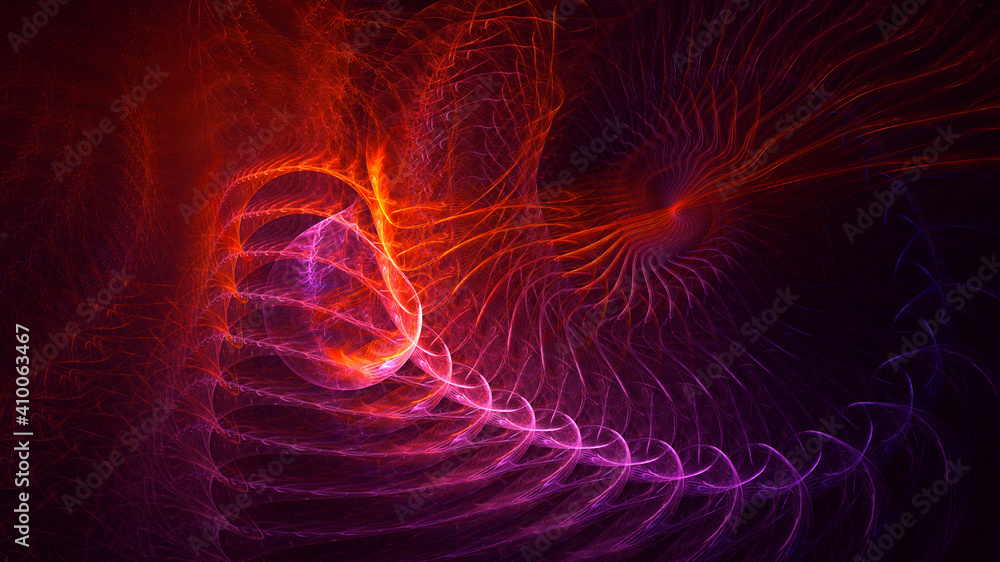 3D rendering abstract multicolor fractal light background 3D rendering abstract multicolor fractal light background