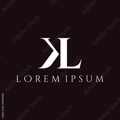 Letter KL luxury logo design vector
