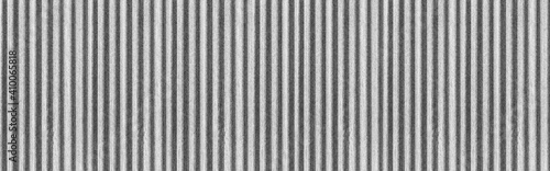 Panorama of New silver galvanized fence with pattern texture and background seamless