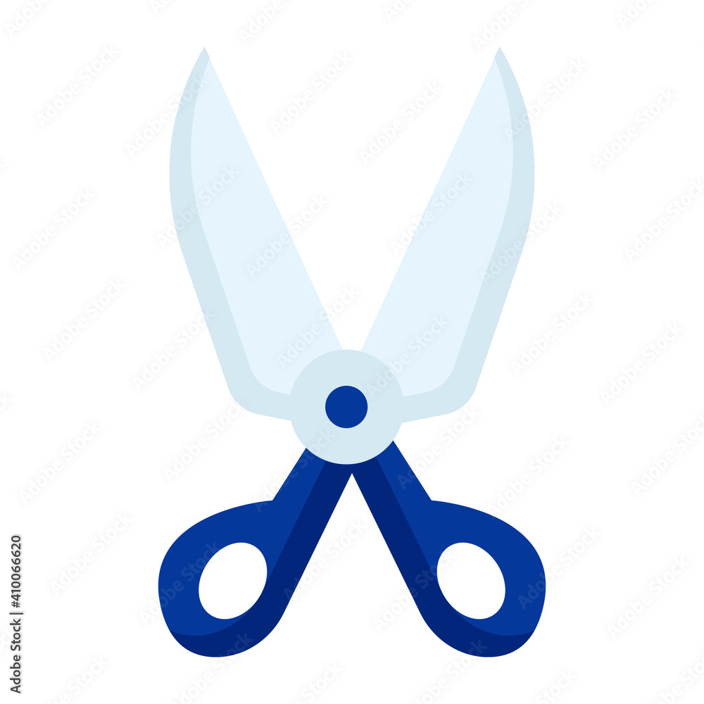 scissor flat icon , photography and digital art flat vector design