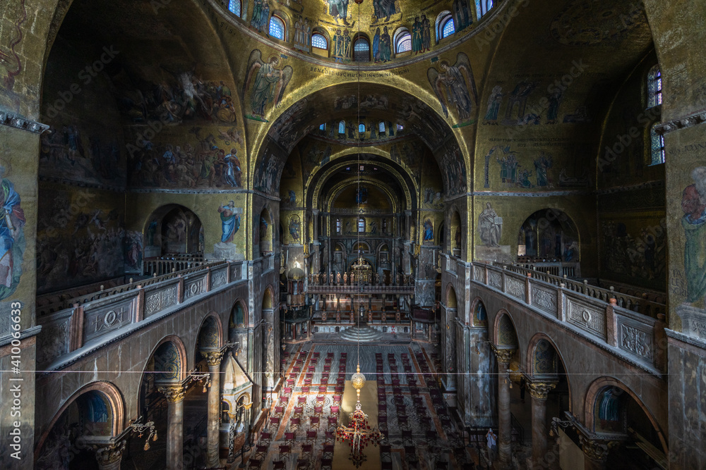Interior of St Mark's Basilica, Venice, Italy