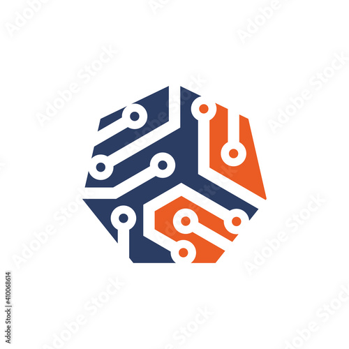Octagon Technology  Logo Vector Graphic