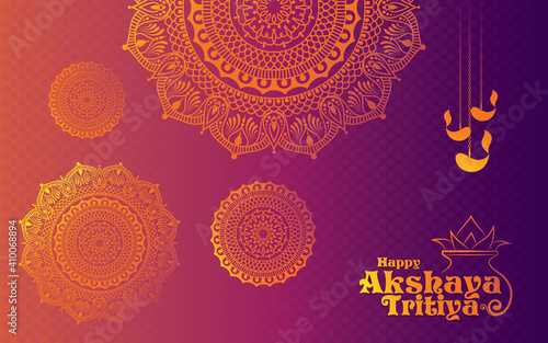 Akshaya Tritiya Greeting Background Template