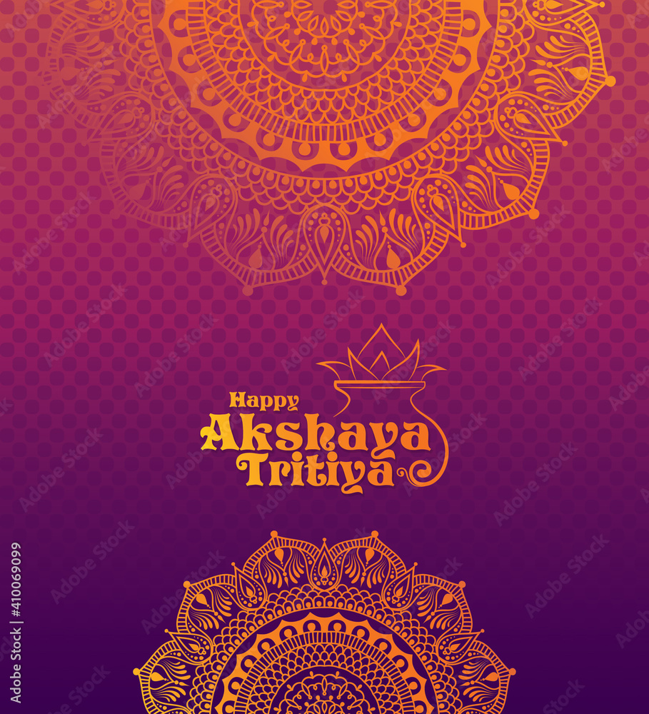 Akshaya Tritiya Greeting Background Template