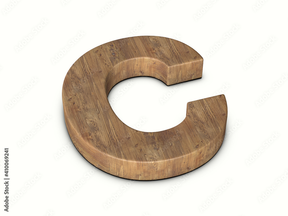 Wood letter C Wood letter C
