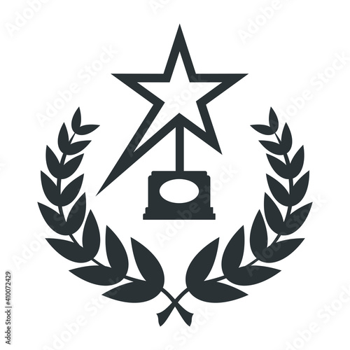 Film Award for the best film in the form of logo with laurel branch.