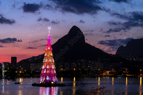 Christmas tree in the world. Rio de Janeiro city  Brazil.