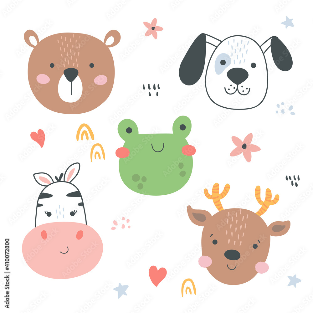 Naklejka premium animals heads-01