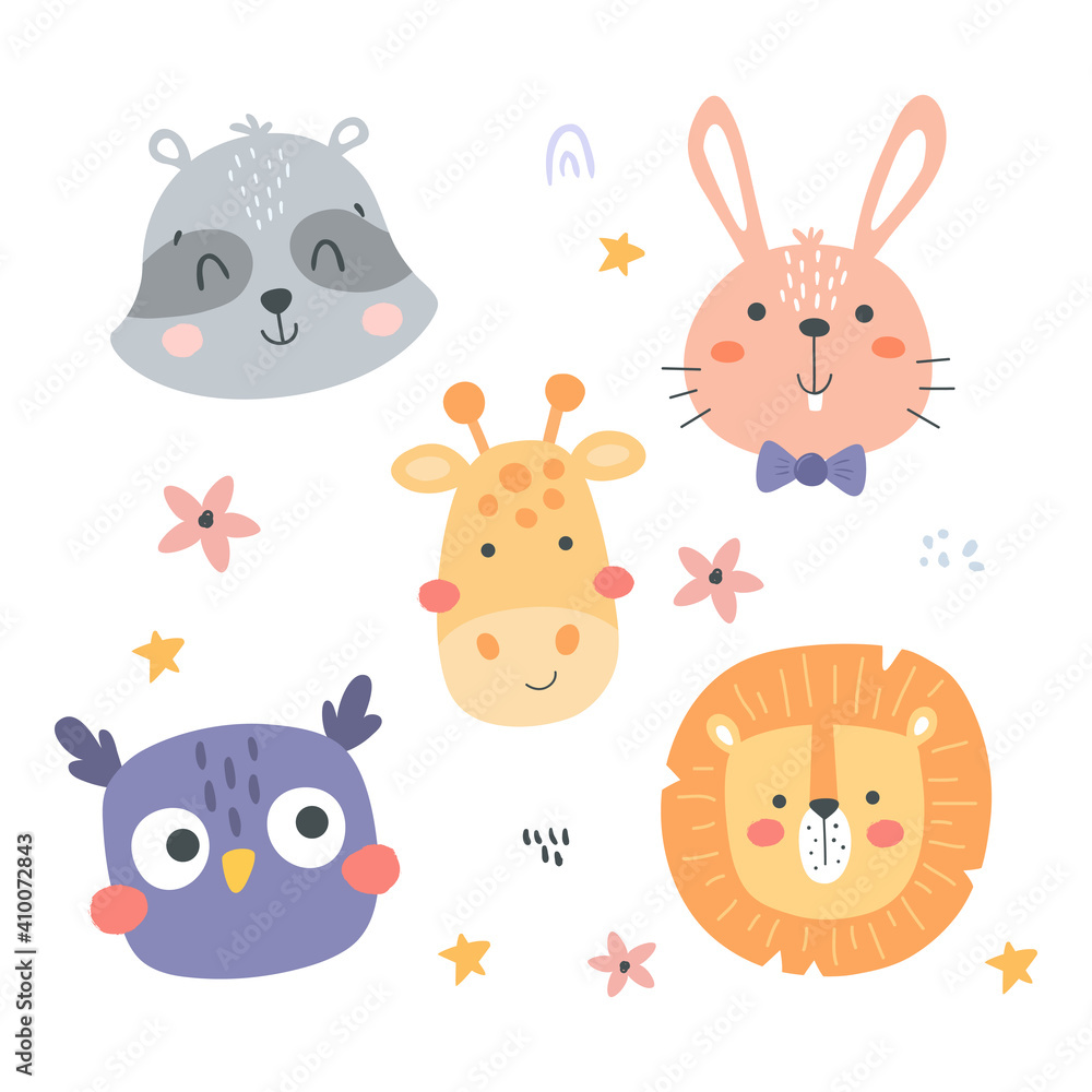 Fototapeta premium animals head-04