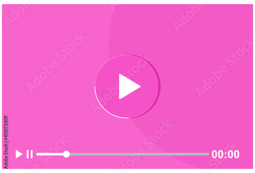 Video screen vector illustration. Video player or recorder