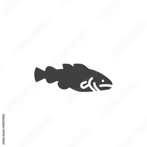 Atlantic cod fish line icon. linear style sign for mobile concept and web design. Big cod fish outline vector icon. Symbol, logo illustration. Vector graphics