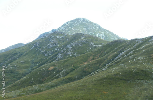 Green Mountain Hillside on Misty Day