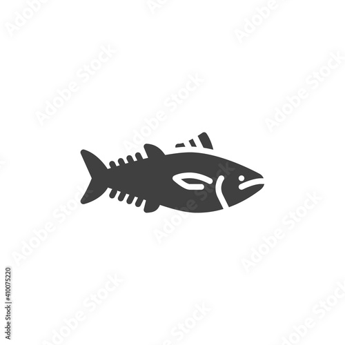 Bluefin tuna line icon. linear style sign for mobile concept and web design. Thunnus thynnus fish outline vector icon. Symbol  logo illustration. Vector graphics