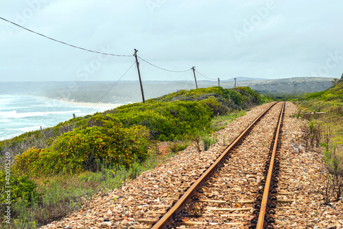 Train Track with Ocean View