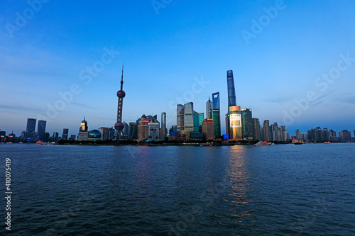 Architectural scenery of Shanghai Bund, China
