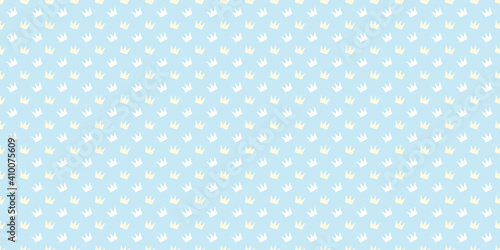 Seamless crown repeat pattern vector.