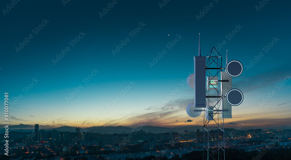 Network wireless systems telecommunication tower Network wireless systems telecommunication tower