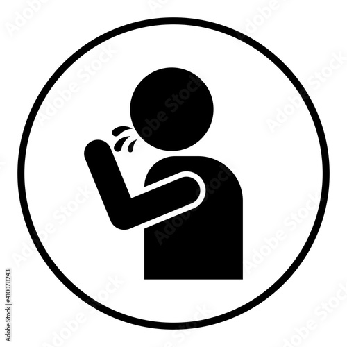 coughing person icon vector