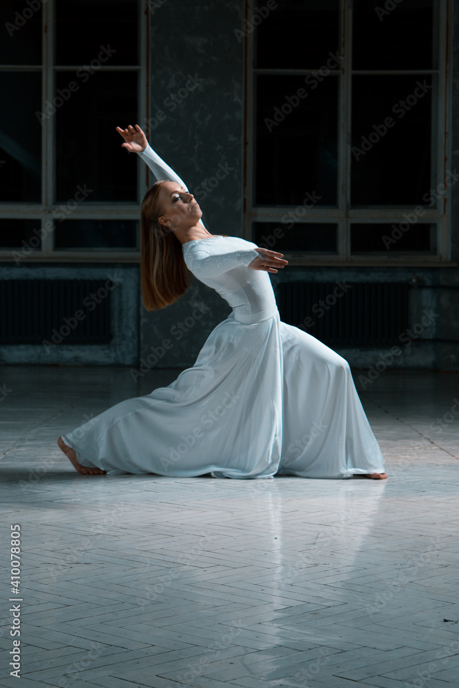 woman in a white dress, dancing, ballet, contemporary woman in a white dress, dancing, ballet, contemporary