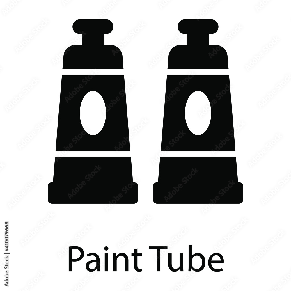 color tube glyph icon isolated on white background color tube glyph icon isolated on white background