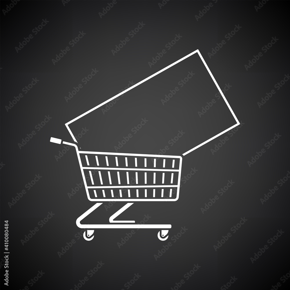 Shopping Cart With TV Icon