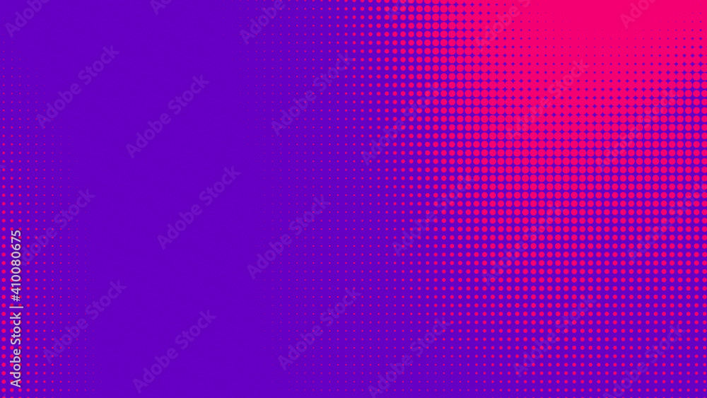 Dots halftone purple pink color pattern gradient texture with technology digital background. Pop art comics with nature graphic design. Dots halftone purple pink color pattern gradient texture with technology digital background. Pop art comics with nature graphic design.