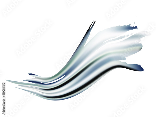 Isolated Splash on White Backdrop. Abstract Fluid Splash.  Sale Banner Brushstroke. Gradient Paintbrush. Watercolor Textured Background. Vector Brush Stroke. Grey and White